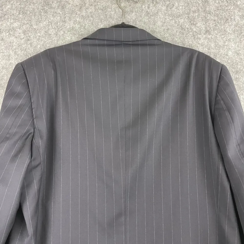 VTG Ermenegildo Zegna Blazer Mens IT 52R US 42R Blue Stripe Wool 3 Button Neiman